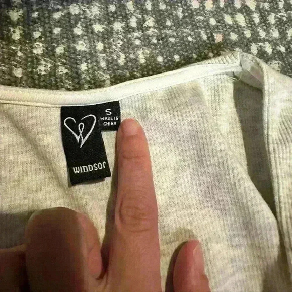 Windsor Keep It Tight Rib Knit Corset Crop Top, small - Picture 6 of 7